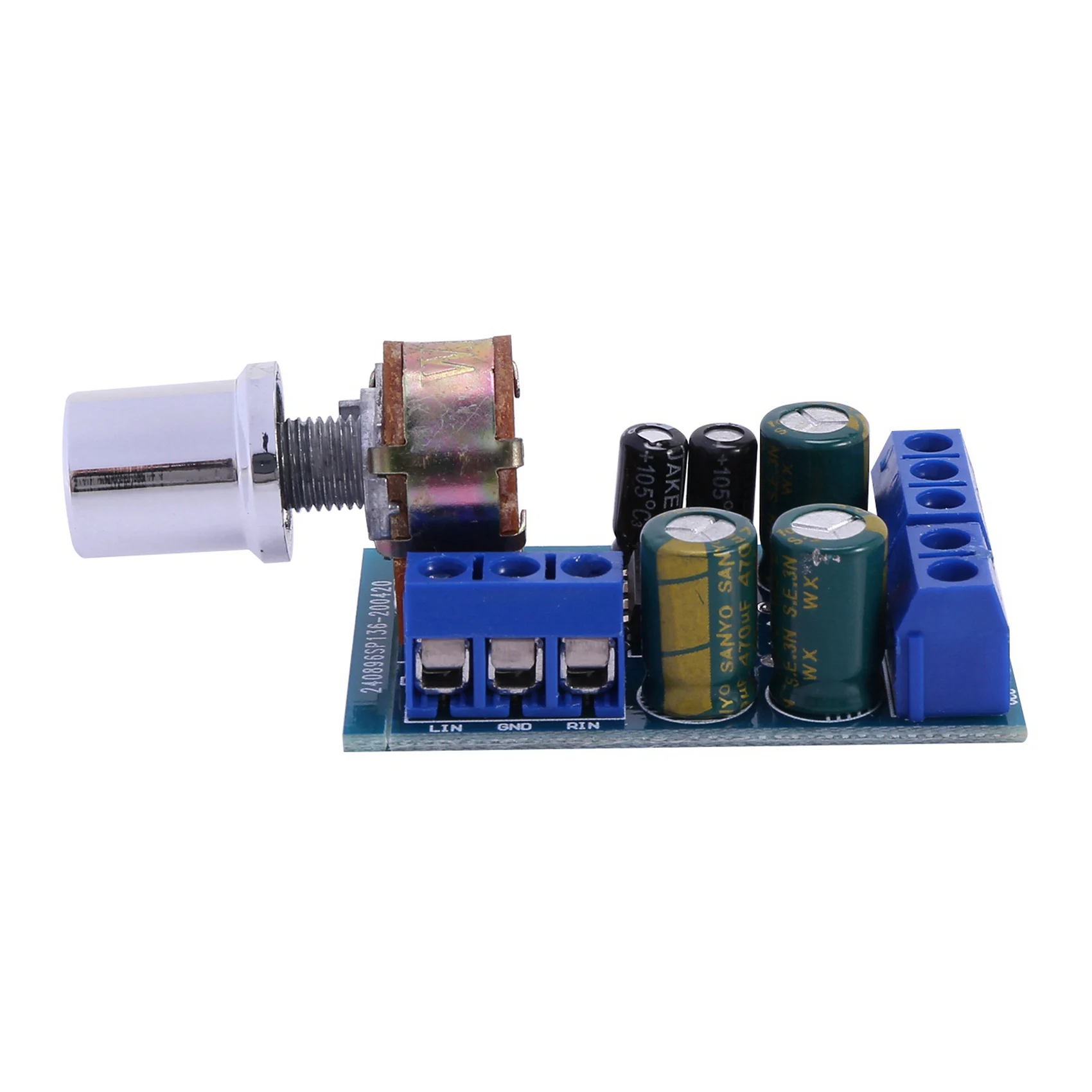 FULL-2X TDA2822 TDA2822M ミニ 2.0 チャンネル 2X1W ステレオオーディオパワーアンプボード DC 5V 12V 車のボリュームコントロールポテンショメータ