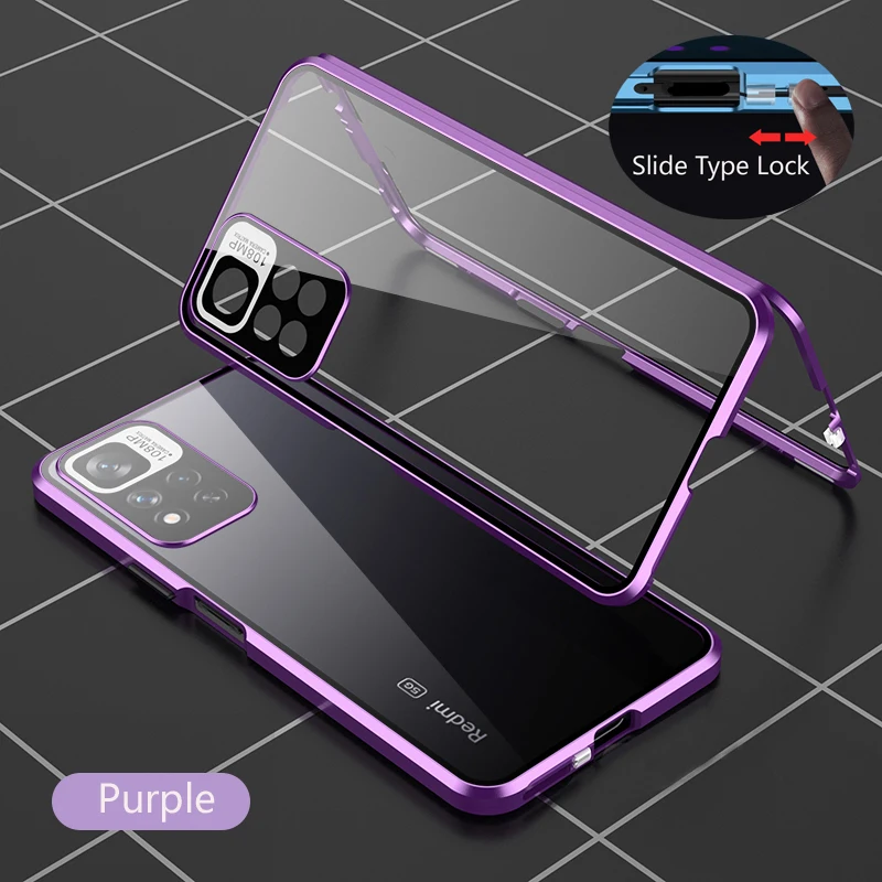NONE 360-Degree Metal Magnetic Case Clear Xiaomi Redmi Note 13 Pro Plus 5G 4