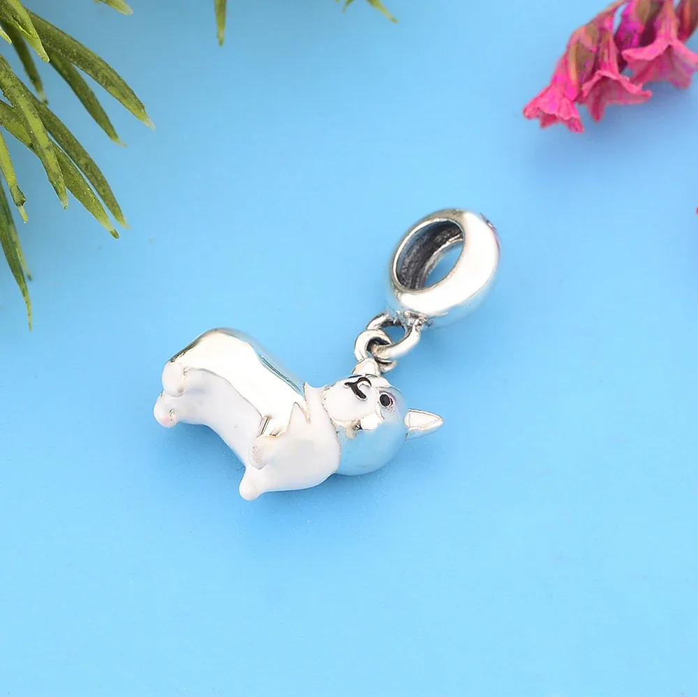 Fit Original Pan Charm Bracelet Authentic 925 Sterling Silver Animal Pet Corgi The Dog Bead For Making Women Berloque 2024