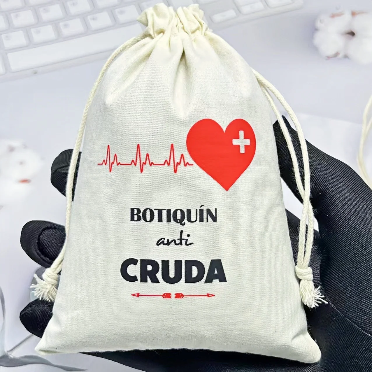10 Uds. Bolsas de recuperación de cumpleaños y aniversarios "BOTIQUÍN anti CRUDA" para despedida de soltera, celebraciones navideñas, recuerdos de fiesta