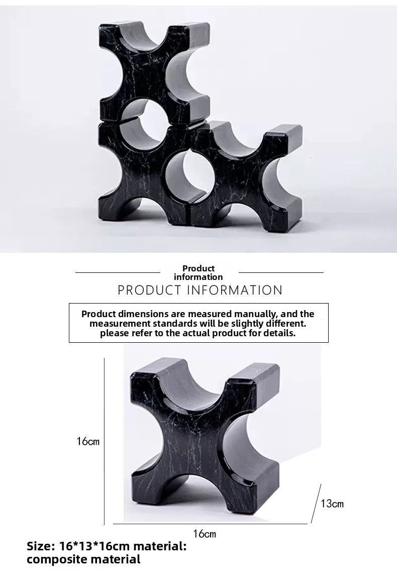 Modern simple marble square combination hollow wine rack model room exhibition hall wine cabinet living room wine rack decoratio