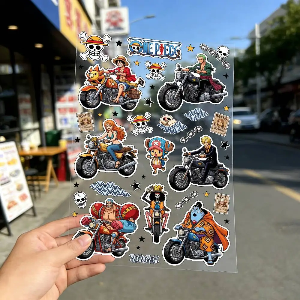 FOR ONE PIECE Reflective motorcycle stickers, 3M safety warning at night in the dark scooter helmets