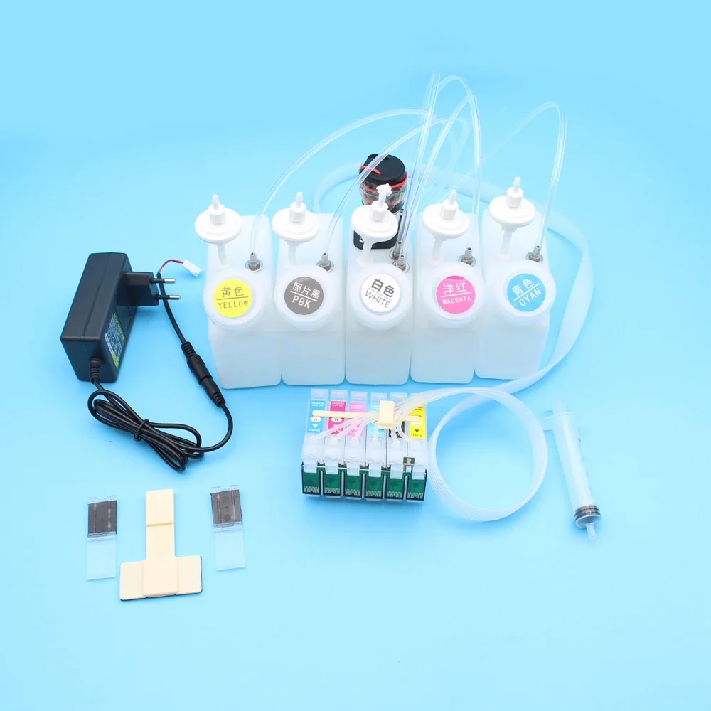 CISS DTF Ink Supply System Continuous Direct To Film White Ink Tank With Stirrer DTF Printer For Epson 1390 1400 1500W 1410 1430