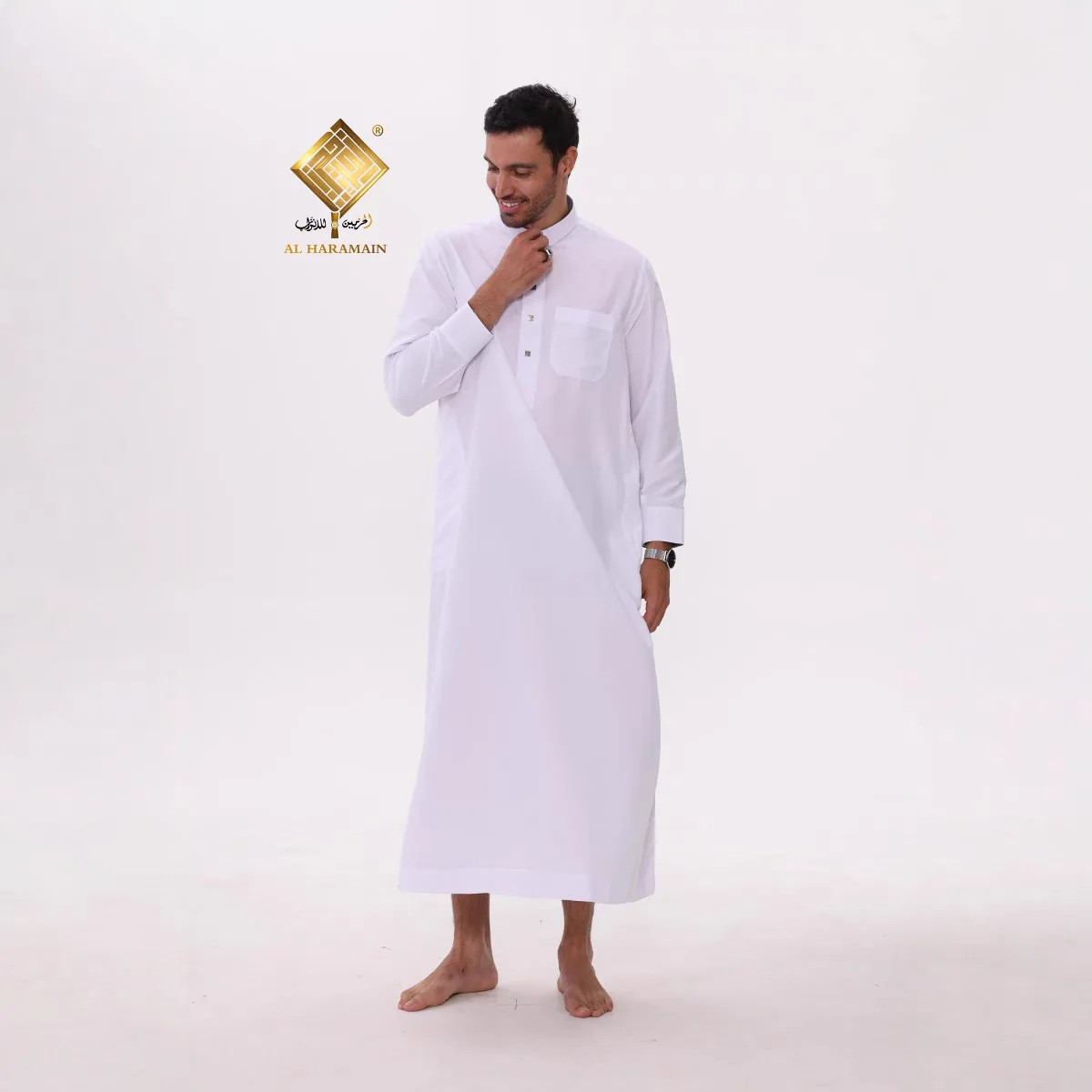 AL HANARAMAIN رداء رجالي مسلم جديد نموذج قطر، بقعة بالجملة في الشرق الأوسط