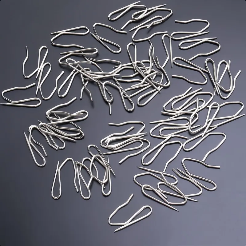 72 pcs 3cm Metal Pleat Hooks for Home Window Drapery, S-Curve Shape Design, Sharp Pointed Tip, also fits Door Curtain Hanging