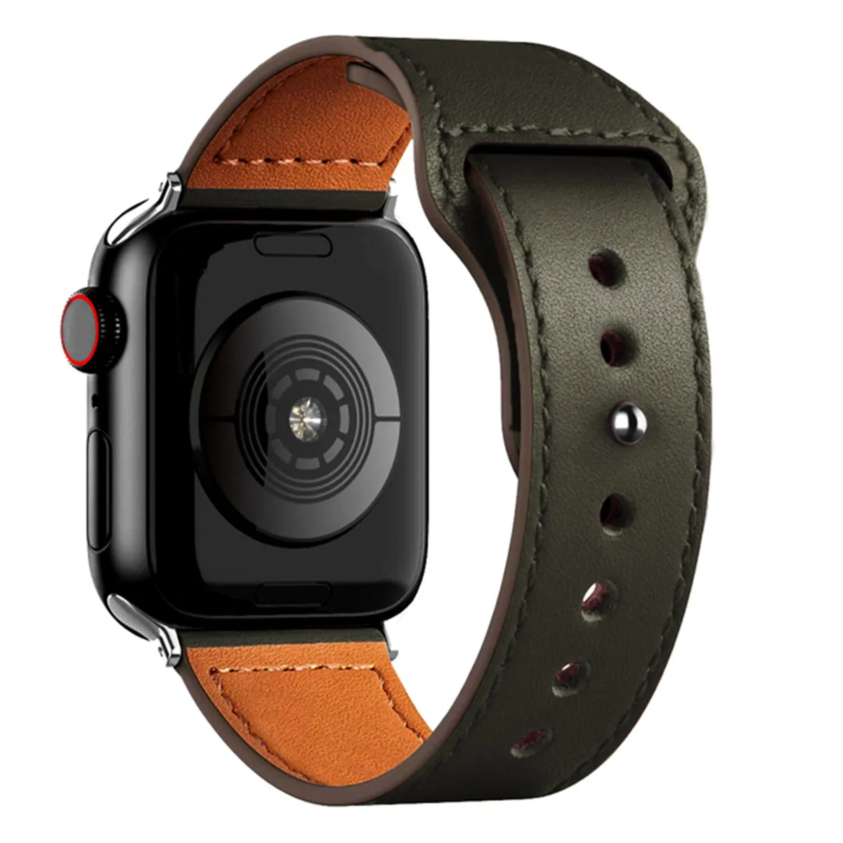 Apple Watch 10用レザーバンド 42mm 44mm 40mm 41mm/45mm 49mm 46mm correa ブレスレット iWatch シリーズ 11 8 7 5 6 se 9 ultra 3 2 ストラップ