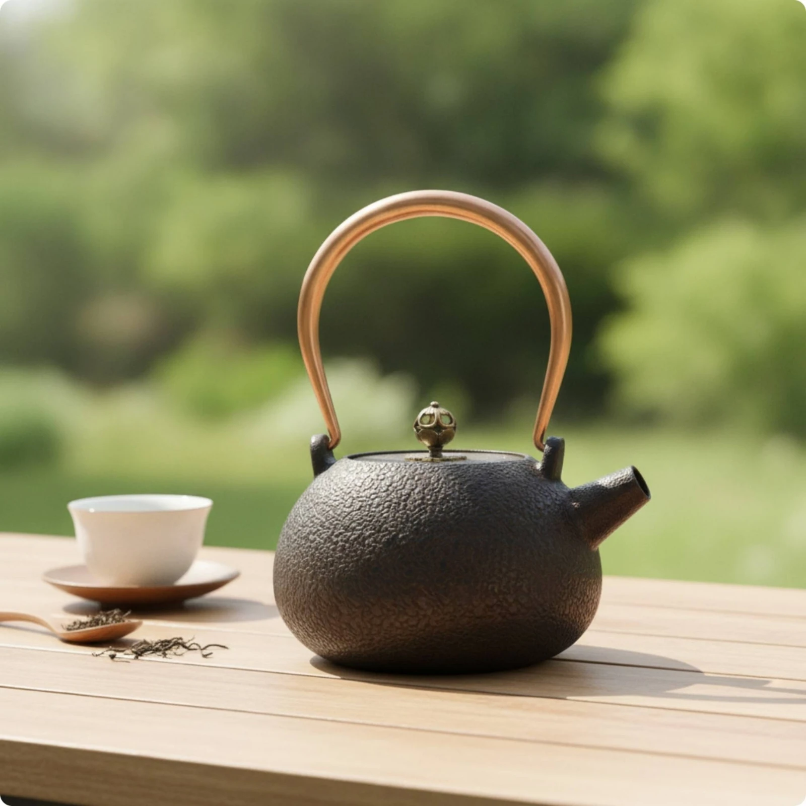 Cast Iron Tea Kettle Loose Leaf Iron Kettle with Strainer Tetsubin Heavy Duty for Collectors