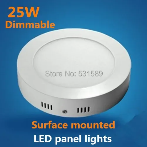 Dimmable Free shipping 10pcs round   Led Panel Light   25W surface mounted light 8inch high lumens downlight  for dining room