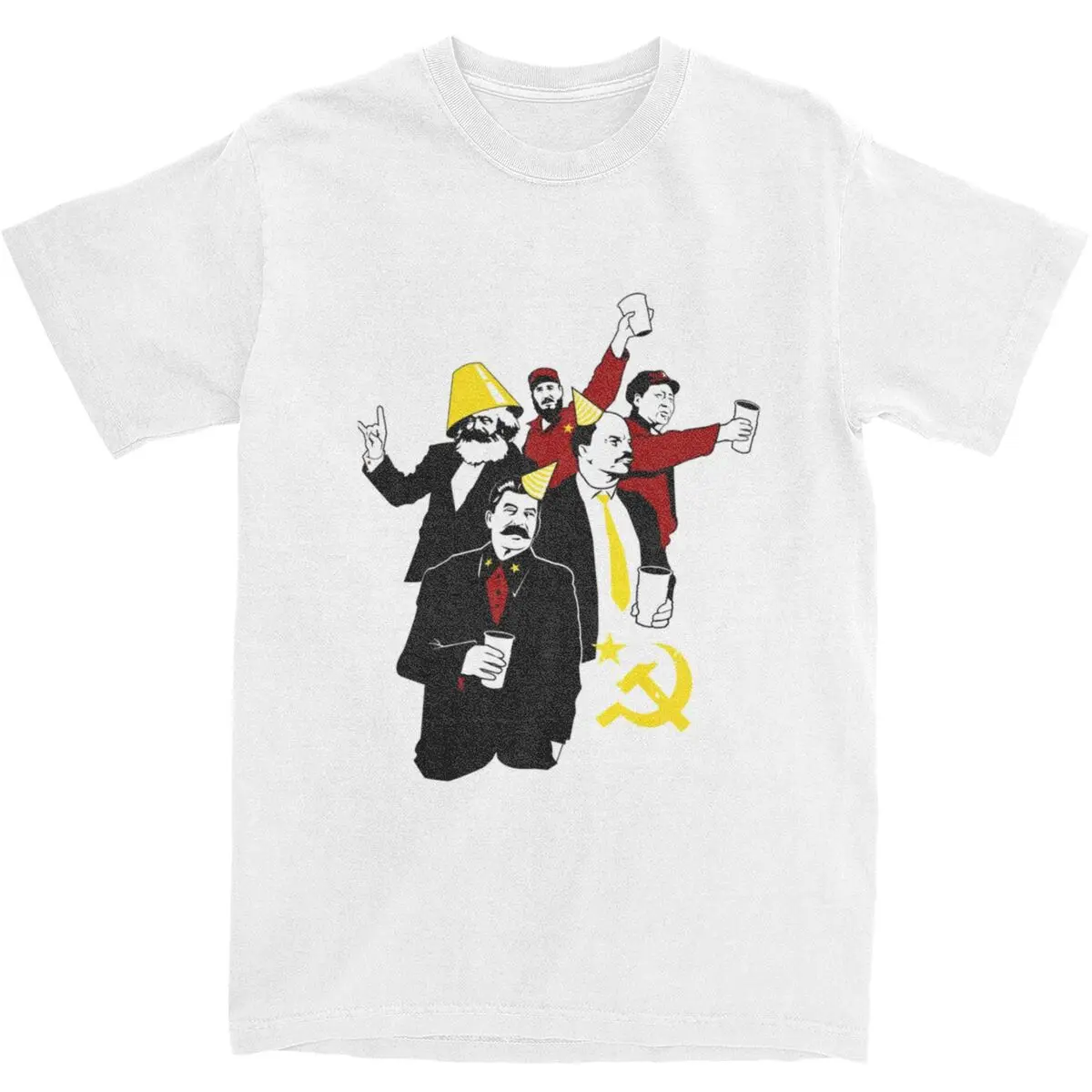 

Streetwear T-Shirt The Communist Party Pure Cotton T-Shirts Stalin Tee Shirt for Men Summer Awesome Casual Short Sleeve Tops