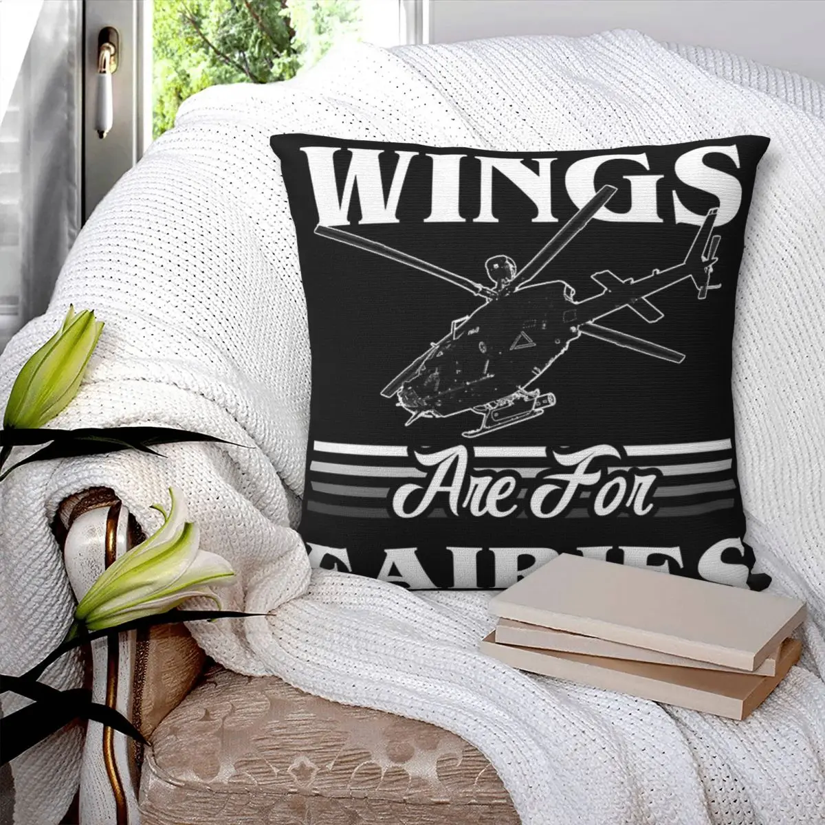 Helicopter Pilot Square Pillowcase Polyester Pillow Cover Velvet Cushion Decor Comfort Throw Pillow For Home Sofa