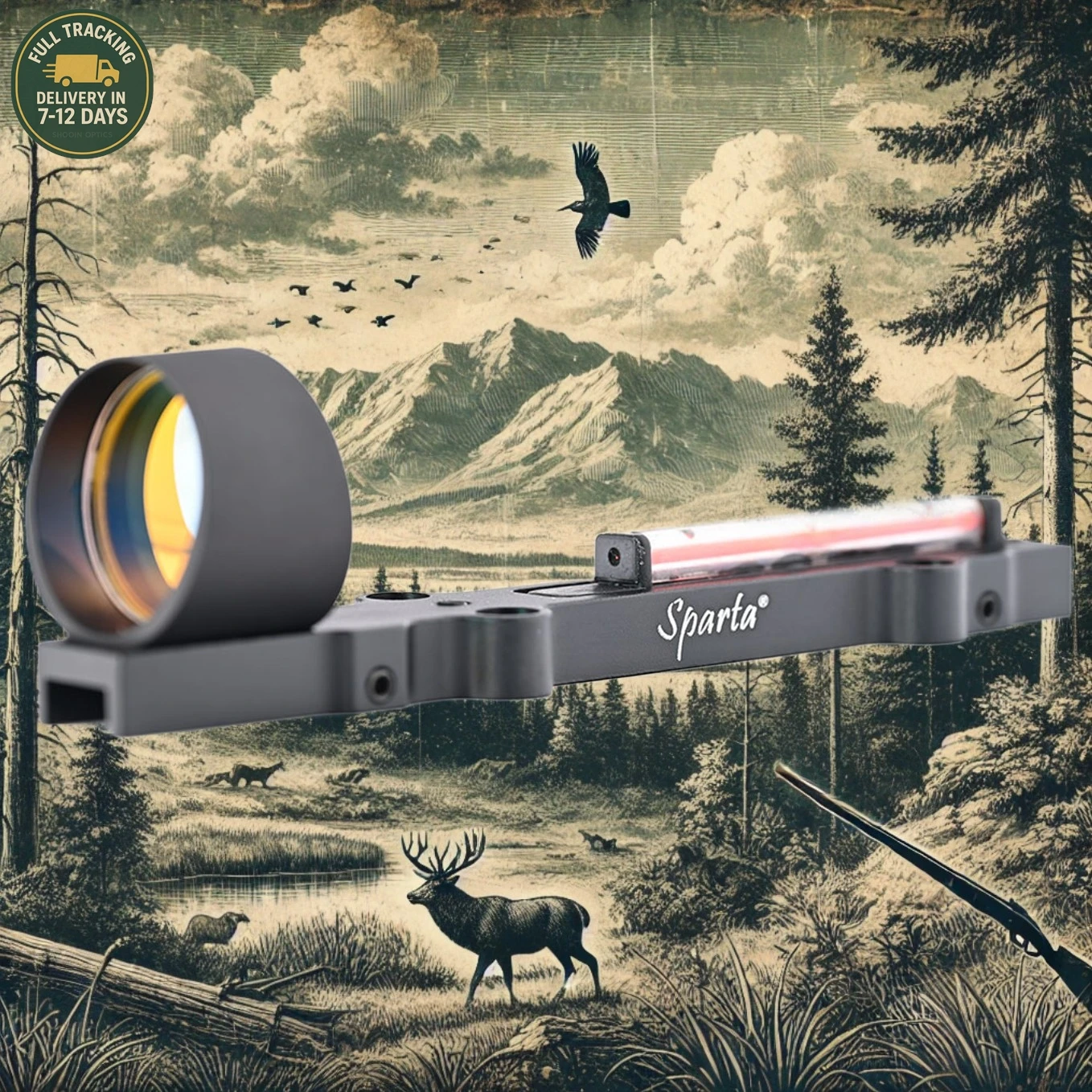 

Shooin оптический волоконный SFD I RIB легкий 1x красный точечный прицел на солнечной энергии R9192