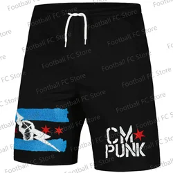 2024 CM Punk Logo Shorts Wrestling match Casual Layer Quick Drying Beach Pants  Surfing Loose Summer Basketball Shorts