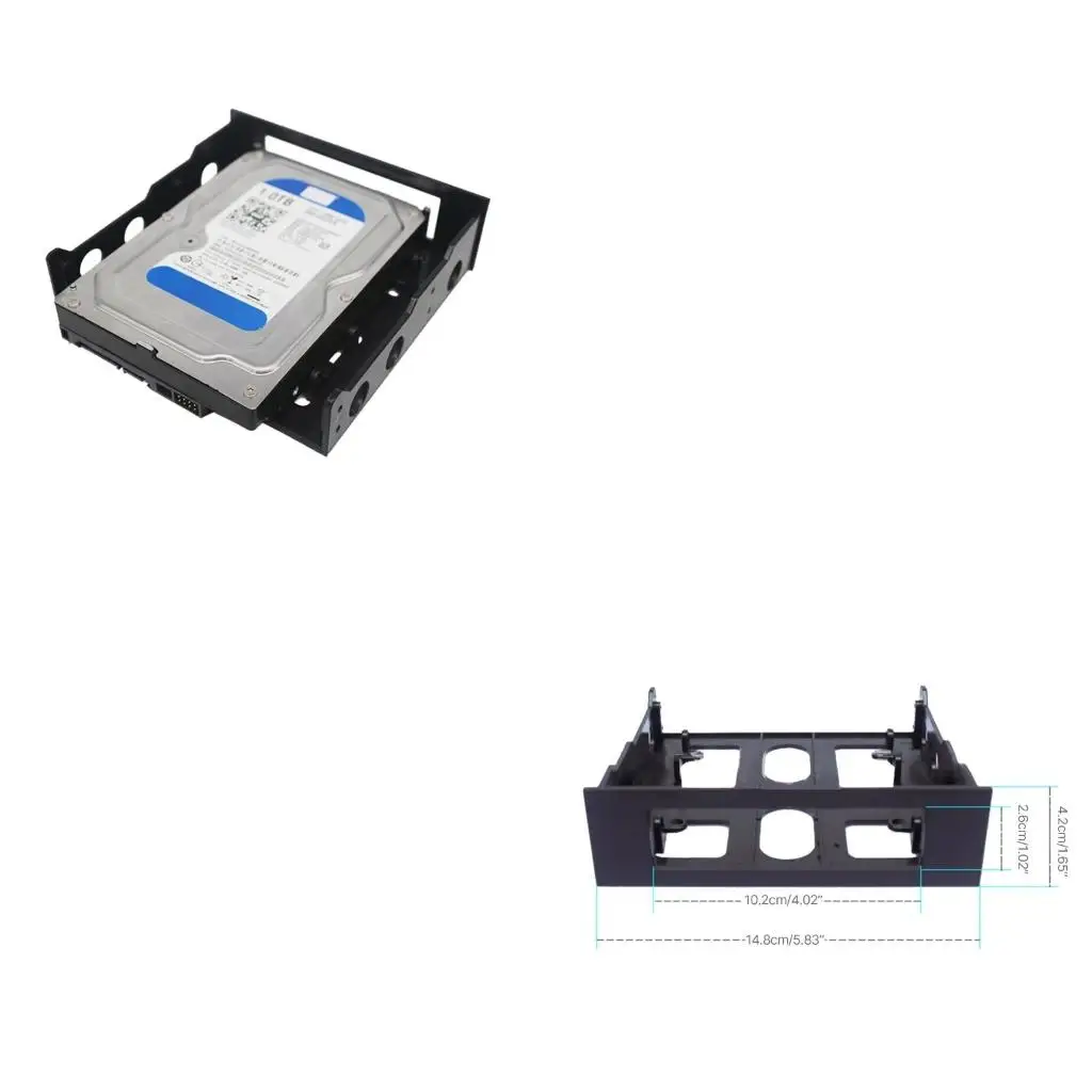 

3.5" to 5.25" Floppy to Optical Drive Bay Mounting Bracket Front Panel for PC