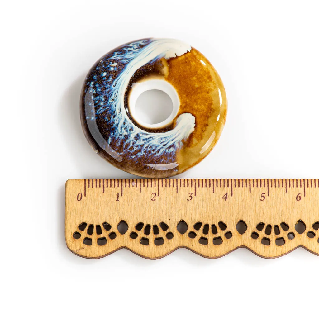 40#2pcs Abstract Irregular Special Shape Pendant Ceramic Retro Beads For Jewelery Making Neclaces #XN224