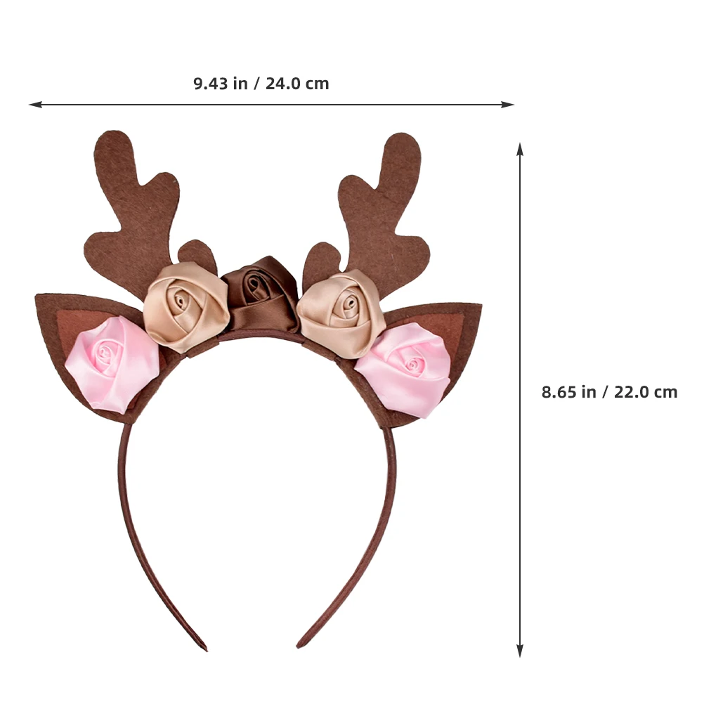 

Christmas Antler Headb Non woven Fabric Hair Accessories for Girls Child Durable Comfortable Classic Reindeer Design Party