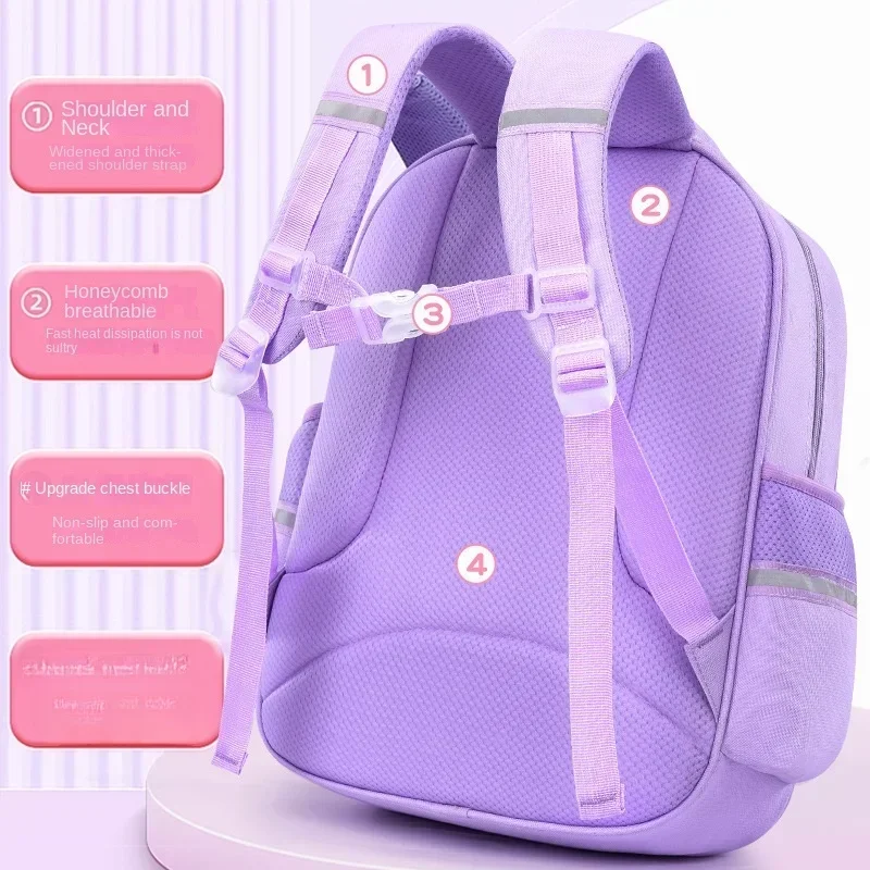 Pupil Schoolbag Backpack Lightweight Student Large Capacity Children's Cute Bags Cinnamoroll  Kuromi Sanrio My Melody Child