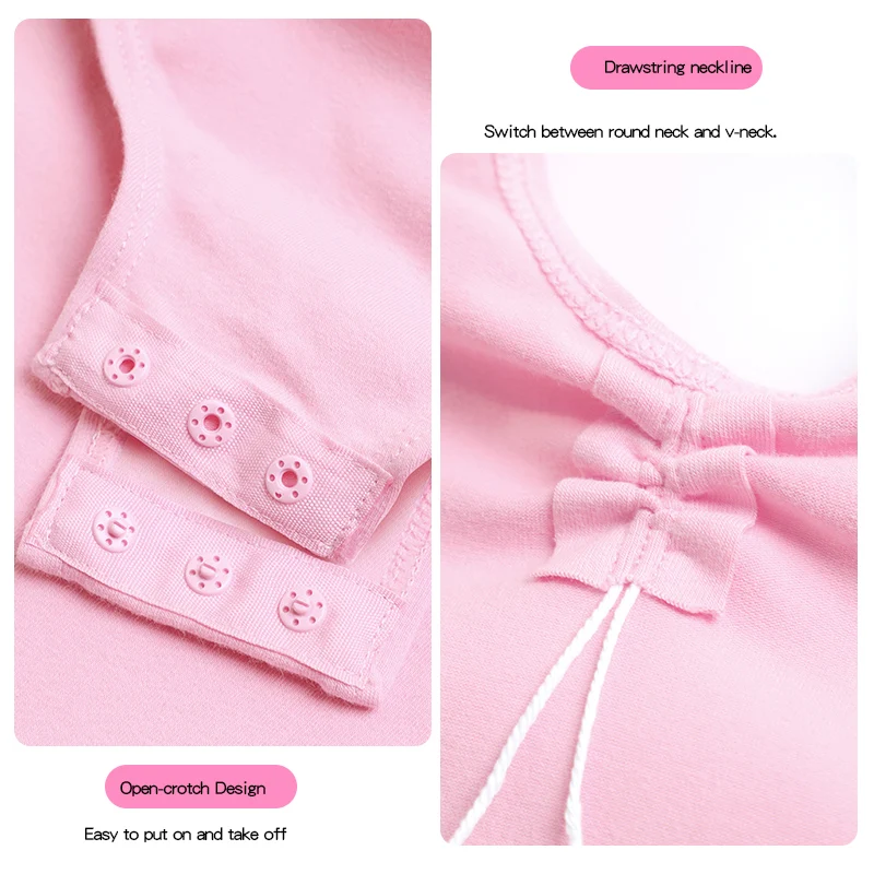 Body da balletto a maniche lunghe per ragazze Body da ballo in cotone con coulisse sul petto Body da ginnastica Ballerine per bambini Abiti da ballo