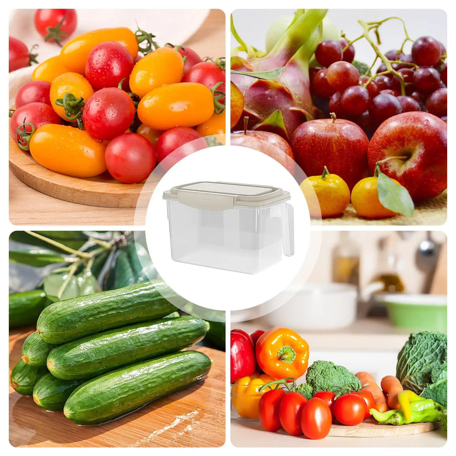 

Контейнеры для холодильника 4,5 л, ящик для хранения фруктов, органайзер для хранения фруктов для семьи, дома, кухни, родителей, офиса, ресторана на колесах