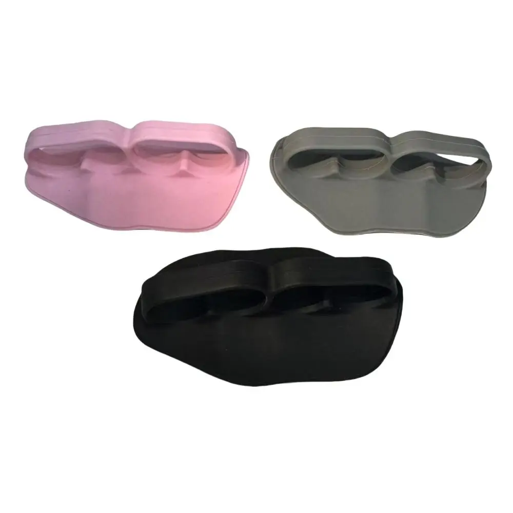 1 Pair Double Hole Fitness Palm Power Pad Thicken Anti-slip Grip Strength Trainer Anti-friction with Sorage Bag