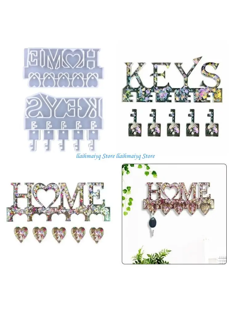 

573B Resin Mold for Key Rack for Entryway Office for Key Holder Mold Keychain Organiz