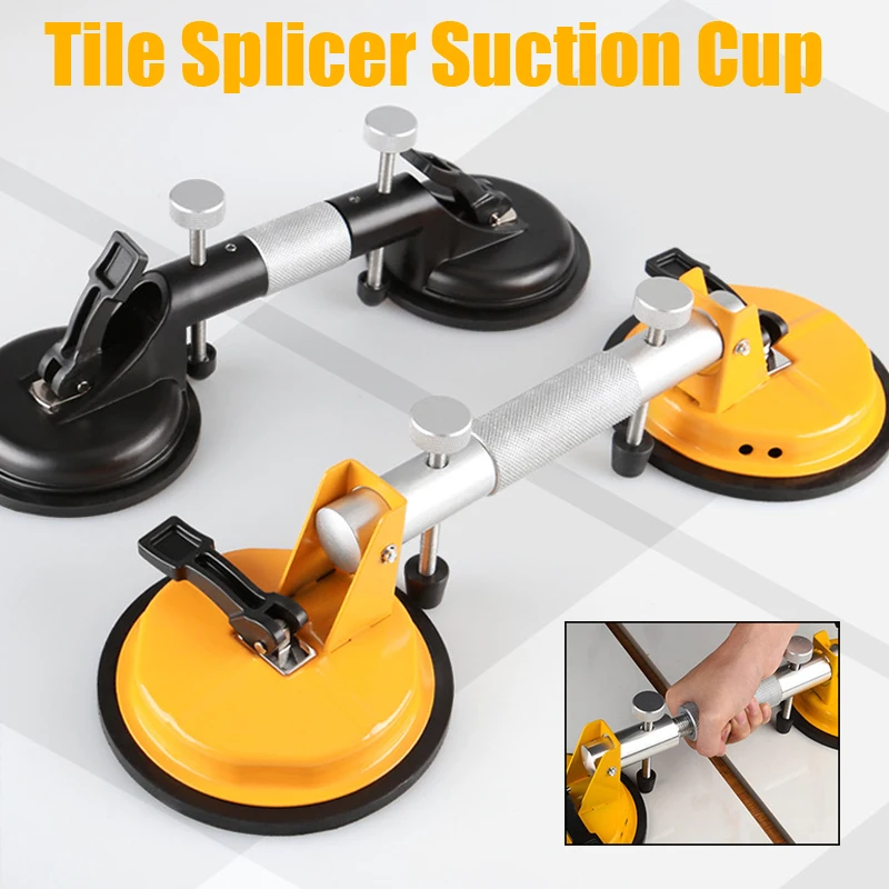 Tile Splicer Suction Cup Heavy-Duty Aluminum Alloy Fixed Tile Glass Double Claw Lifter Vacuum Suction Cup Tile Laying Tools