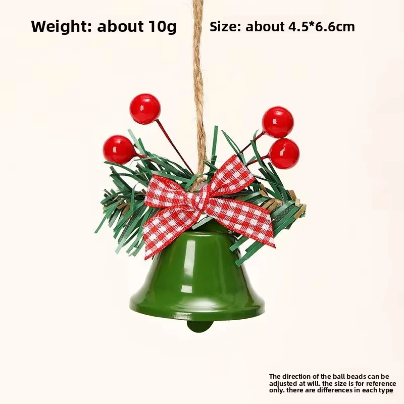 Decoraciones para árboles de Navidad, bola colgante, adornos de estrellas, campana de Metal dorada, blanca y roja, decoraciones navideñas para el hogar, suministros para fiestas