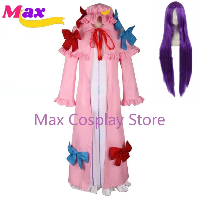 Disfraz de Cosplay Max del Juego Touhou Project, Sacerdotisa del Santuario, la Encarnación del Diablo Escarlata, Patchouli Knowledge