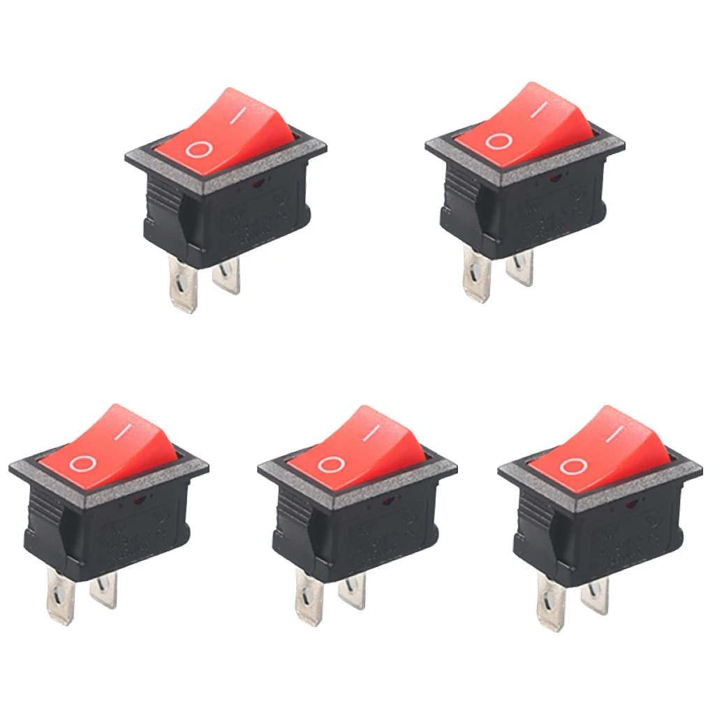 5/10pcs/lot KCD101 2 Pin 21x15mm Mini Push Button Switch SPST 6A 250V AC Snap-in On/Off Boat Rocker Switch 10A 250V Car Switch