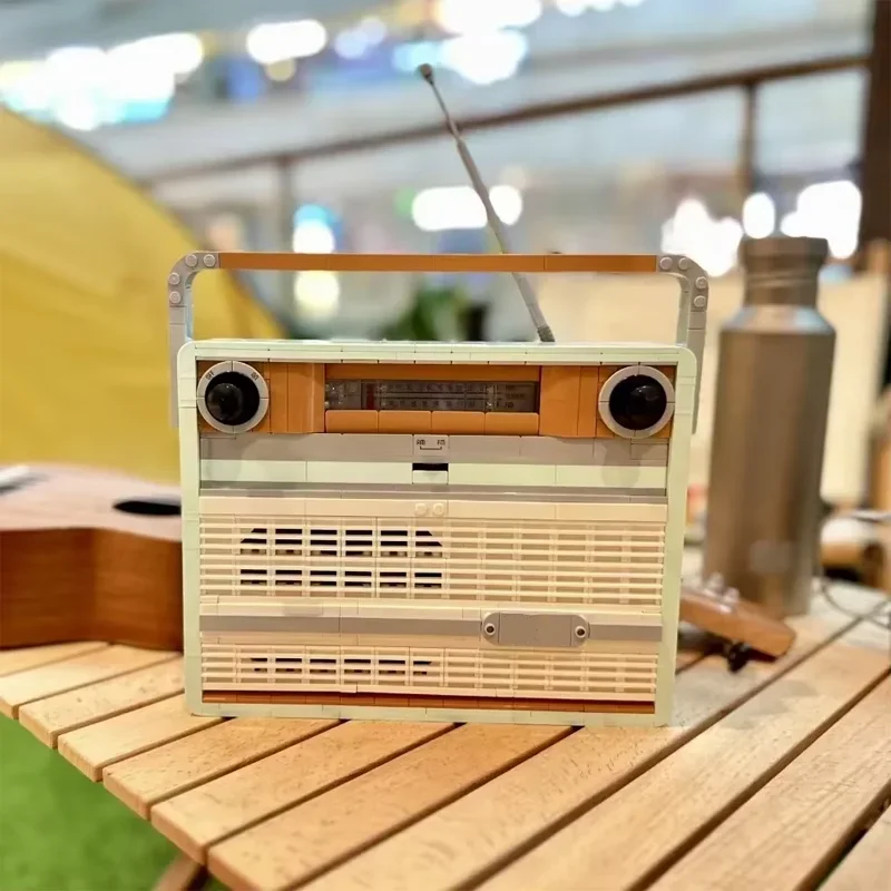 Creative ไอคอน Series Retro วิทยุรุ่น Building Blocks 1970s ทรานซิสเตอร์วิทยุนักดนตรีตกแต่งบ้านเด็กอาคาร Blo