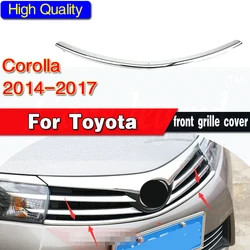 Car front grille cover auto grille decoration cover for Toyota Corolla 2014-2017,ABS chrome,1pc/lot,car styling