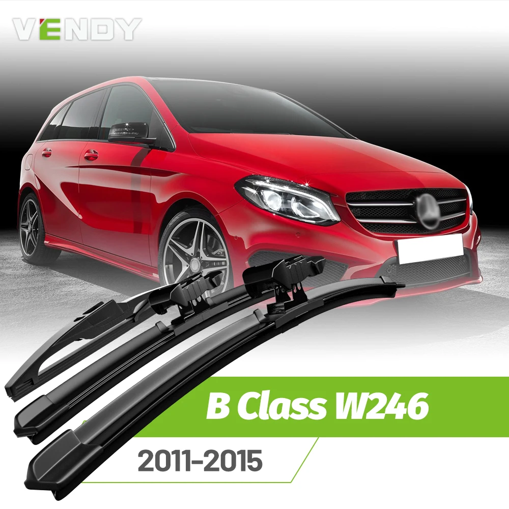 

Front & Rear Wiper Blades Set For Mercedes-Benz B Class W246 2011-2015 Windshield Windscreen Window Rain Brushes 24"+19"+10"