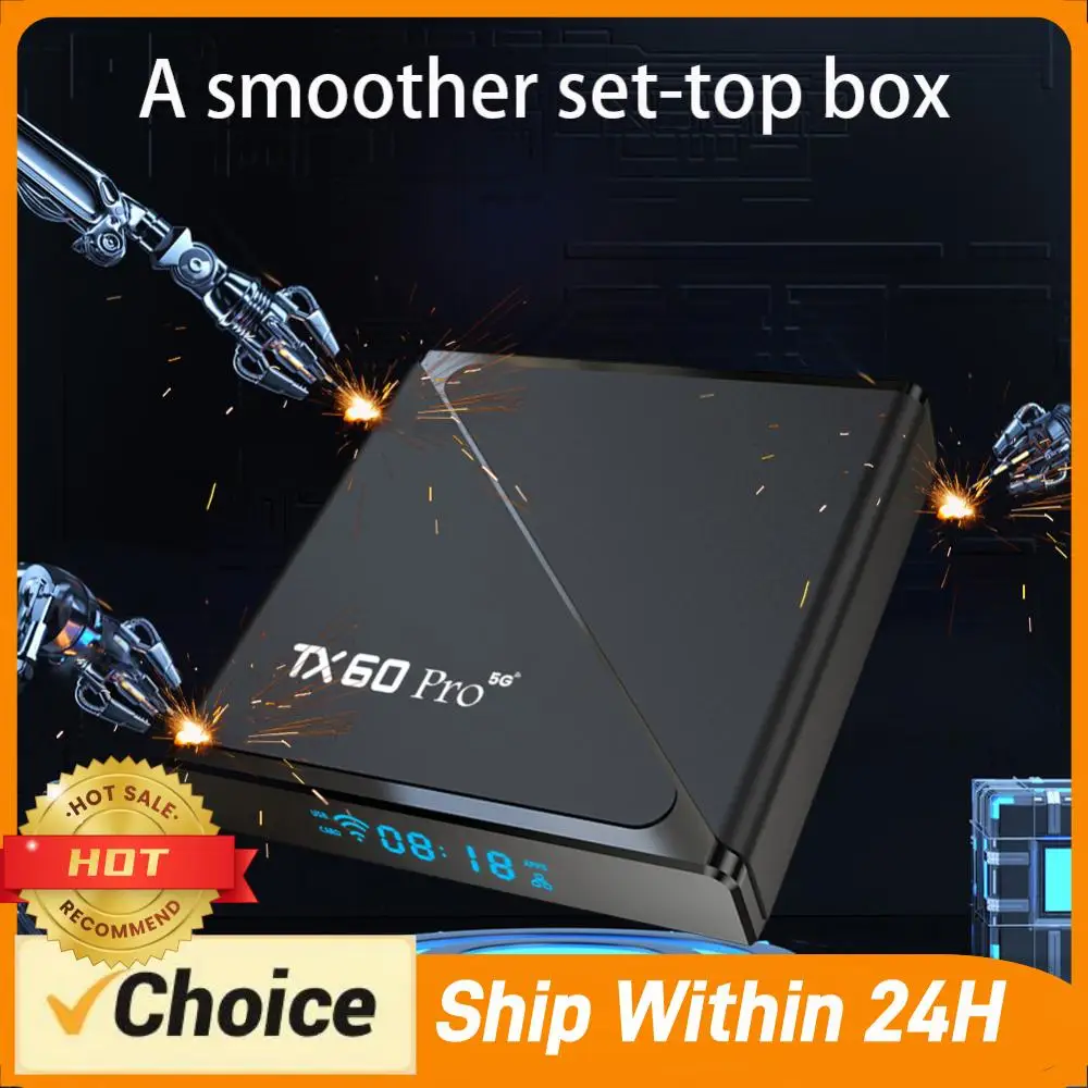 

Android 10 Smart TV Box 1GB 8GB Media Player 14K 2.4G/5G Dual WiFi Android Box with Remote