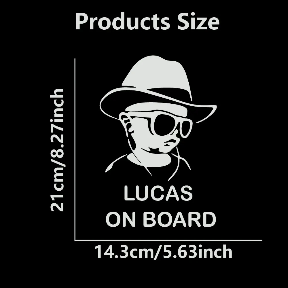 1 قطعة رجل وسيم ملون مع نظارات نص مخصص ملصقات السيارات ملصقات السيارات على ملصق السيارة خلفية الفينيل للماء