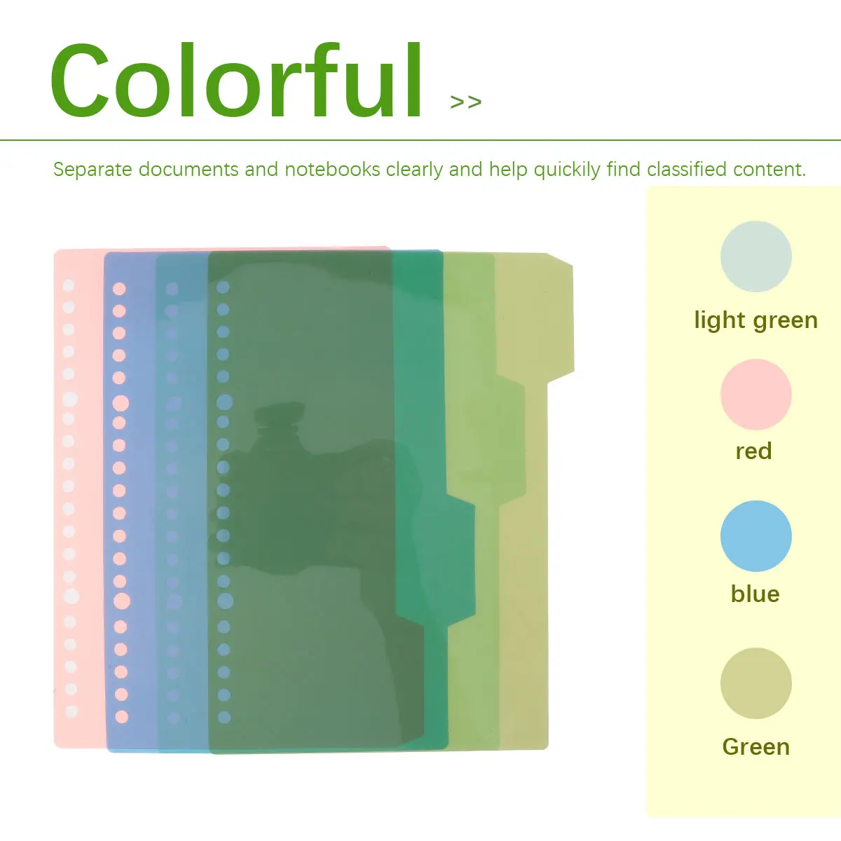 

Page Dividers Insertable Tabs Pp Material Office School Stationery Supplies Anti-Bending Labels For Notebooks