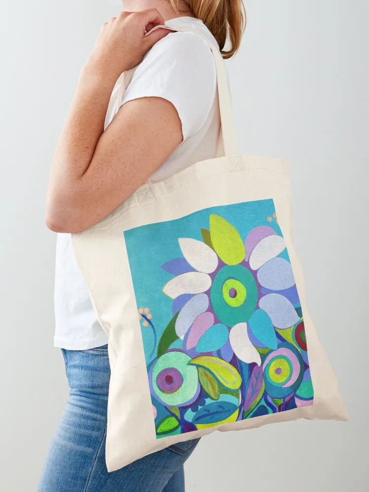 Blue sunflower Tote Bag tote bag woman Customizable tote bag shoping