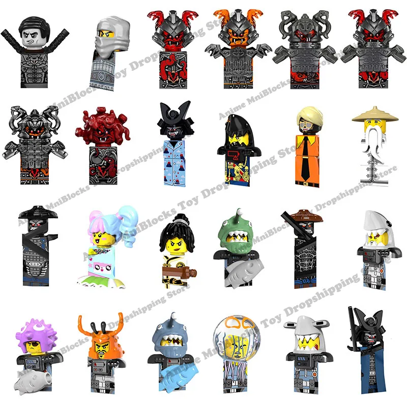 PG blocks 8055 8073 Masters of Spinjitzu Ninja Ash Garmadon Nya Jay Cole Kai Mini Action Toy Figura Assemble bricks toys gifts