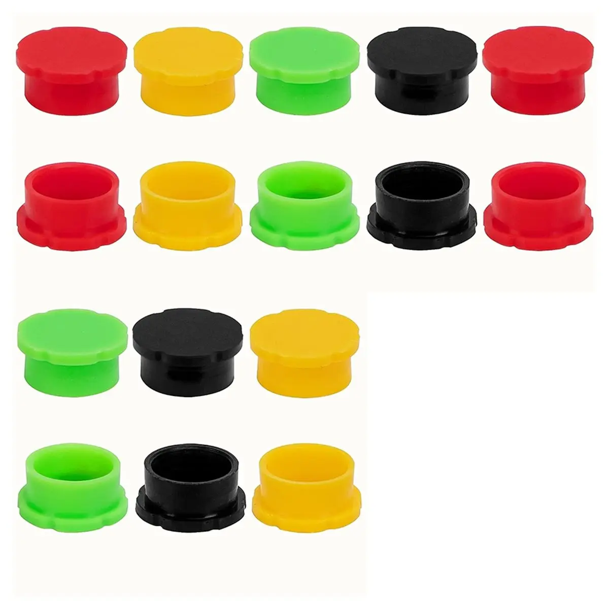 DT57 LATEST MODEL 16 Pcs 3ml Protective Vial Caps, Leakproof Silicone Glass Vial Caps Covers, Reusable 4 Colors Glass Vials Prot