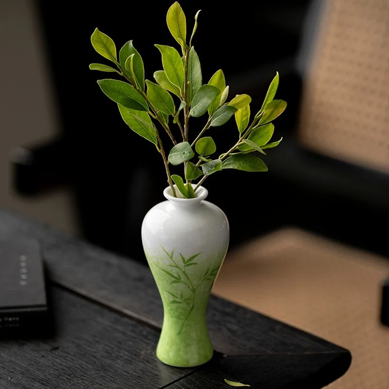 New Chinese-Style Hydroponic Home High-End Flower Vase For Room Hand-Painted Ceramic Vases