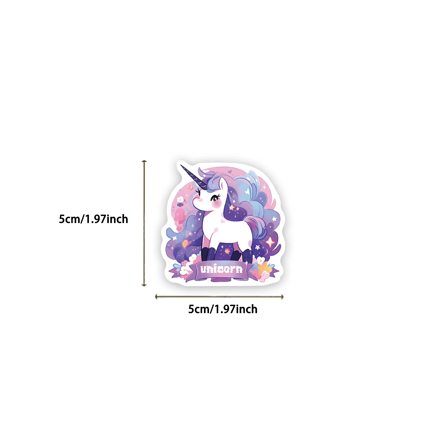 50 adesivi divertenti unicorno, custodia per telefono fai da te, adesivi giocattolo per bottiglie thermos per laptop