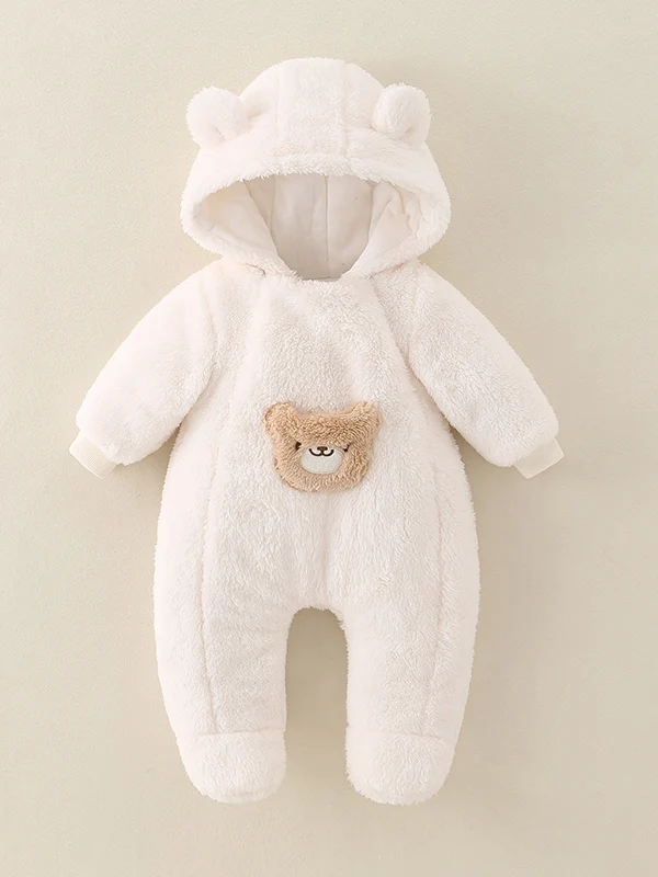 

Thiened Cotton Rer Suit for Newborn Babies with Feet Cover Outgoing Clothes Baby Boys Girls Clothes Winter Season