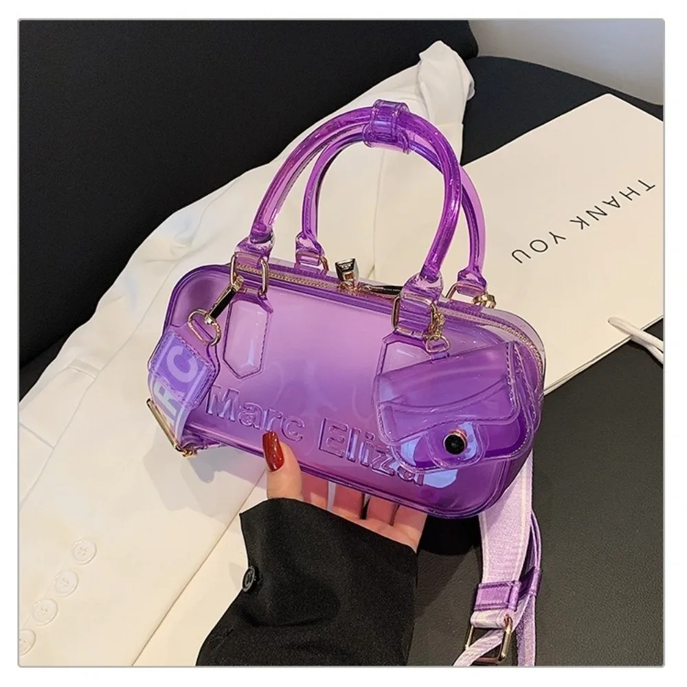 New Transparent Shoulder Bag PVC Pillow Shape Messenger Bag Exquisite Jelly Bag Summer Season
