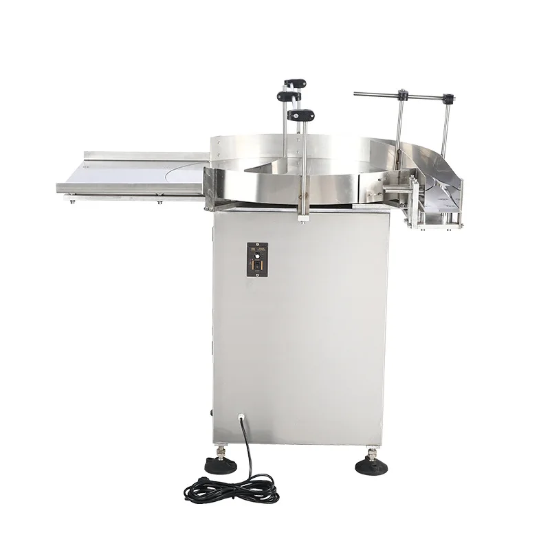 Semi-automatic bottle unscrambler disc machine filling line circular turntable bottle sorting