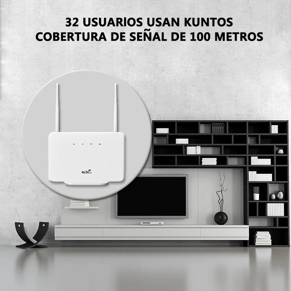 무선 핫스팟 300Mbps 4G LTE CPE WIFI 라우터 모뎀 외부 안테나와 심 카드 슬롯 포함 EU 플러그 지원 10명 사용 가능 가정용