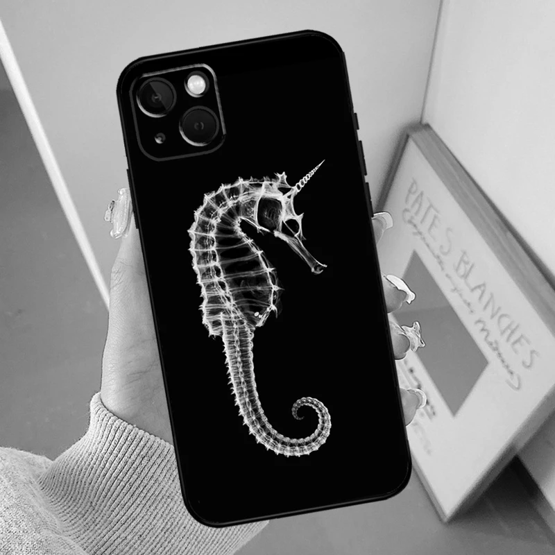 Seahorse Case Cover For iPhone 16 12 13 Mini 11 14 15 Pro Max Plus X XS XR SE 2020 SE 2022 Coque