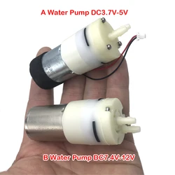 1 pz Micro 370 pompa dell'acqua DC 3.7V 5V 7.4V 12V pompa a membrana pompa autoadescante 750 ML/Min spazzola di carbone elettrica piccola pompa dell'acqua