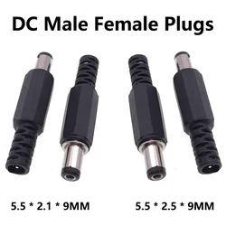 5/20/100PCS 5.5mmX2.5mm Male Jack DC Power Plug Socket Jack DC 5.5*2.1mm Solder Type Adapter Adaptor Connector Barrel Plugs