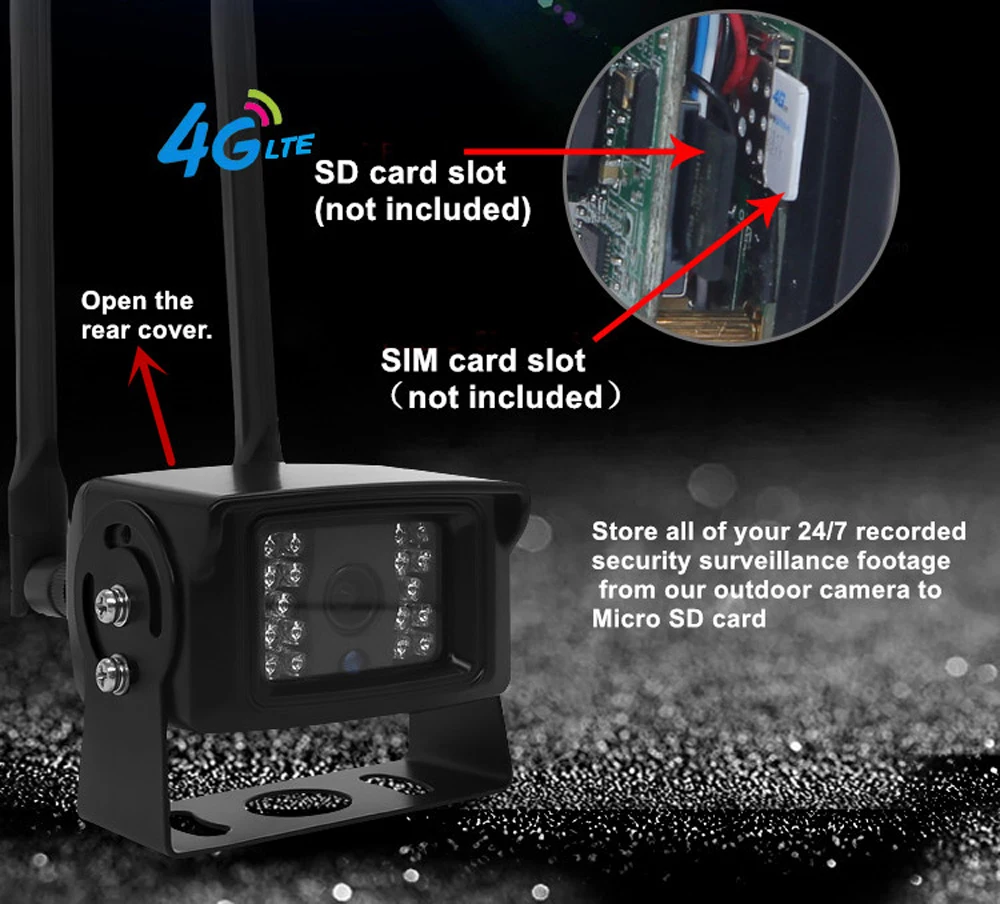 4K 1080P 4G SIM Card Wifi AP IP Camera Waterproof 2MP 5MP 8MP Metal Case 4G Car Outdoor Mini CCTV Security  for Truck Excavator