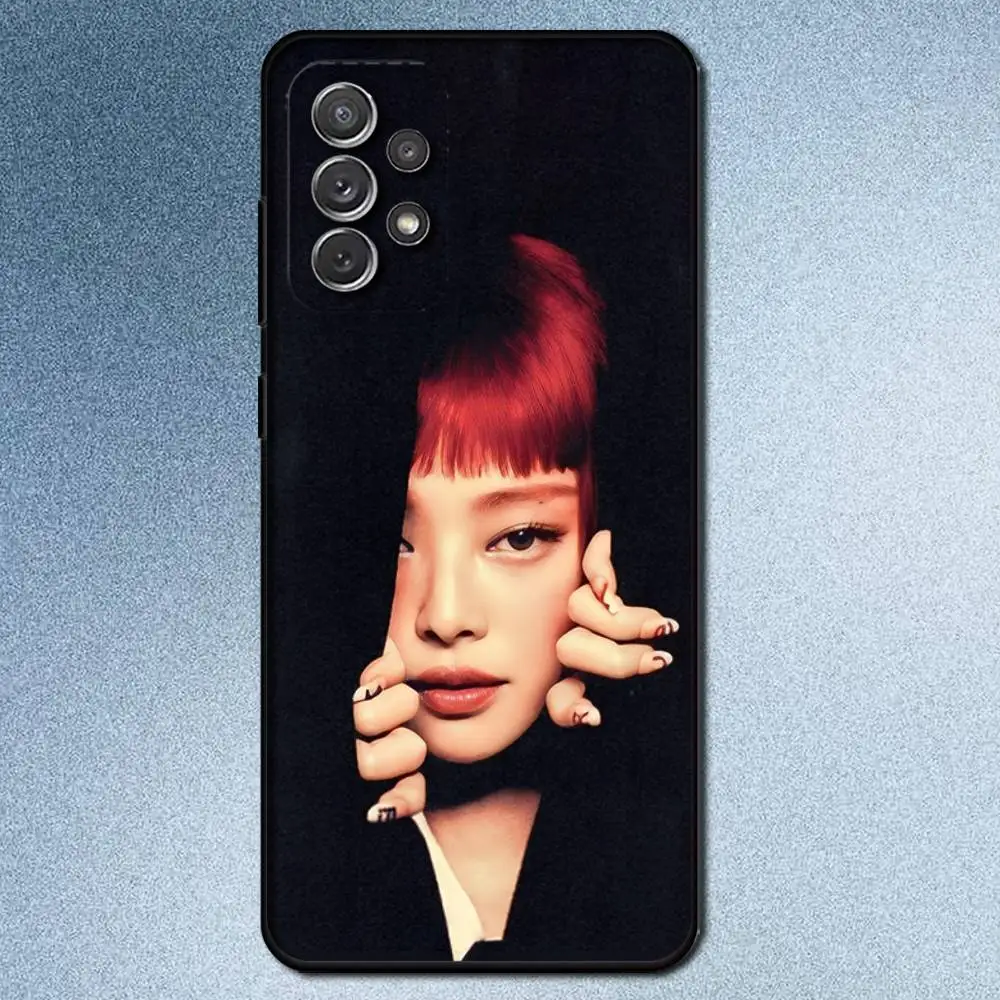 حافظة هاتف Kpop Ruby J-Jennie Kim لهاتف سامسونج S25، S24، S21، S22، S23، S30، Ultra، S20، Plus، Fe، Lite، Note، 10,9,5G غطاء أسود #4
