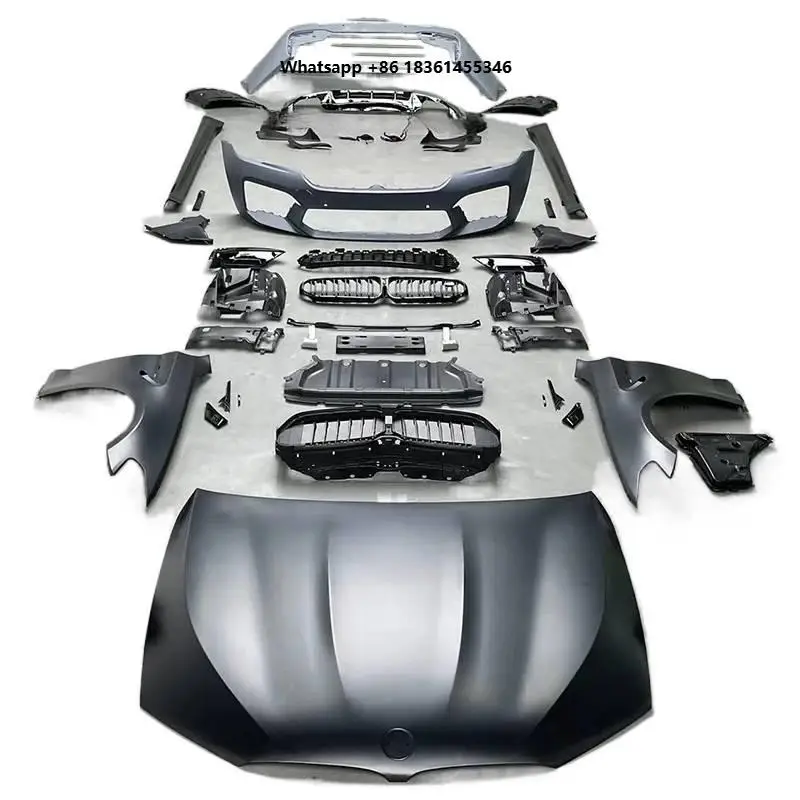 

18-20 G30 Body Kits Upgraded G30 LCI M5 Style PP Material Front Bumper Rear Bumper Side Skirts Body Kit