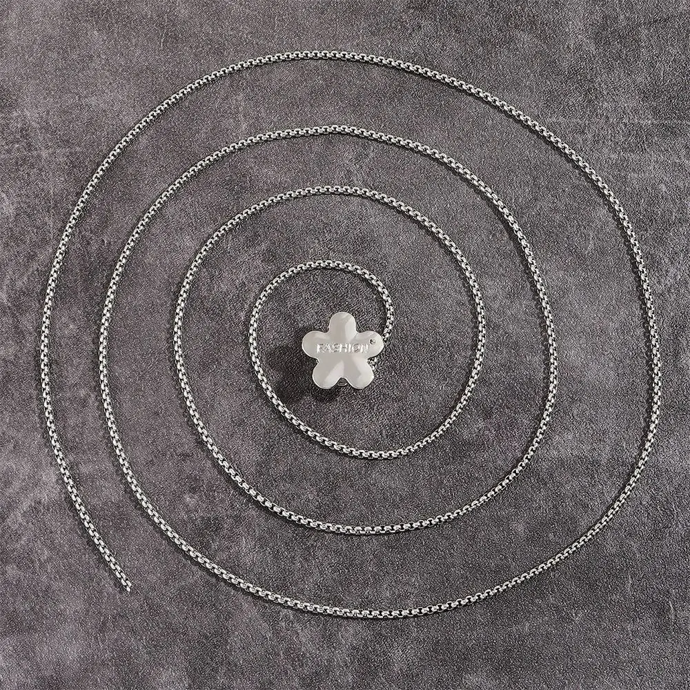 Verstellbare Taillen kette neue Schmetterling Blume Silber Metall Halskette einfach 2 in 1 dünnen Gürtel Frauen